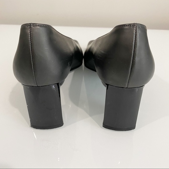 STAURT WEITZMAN Leather Square Toe Block Heel Size 6.5 - Picture 6 of 14